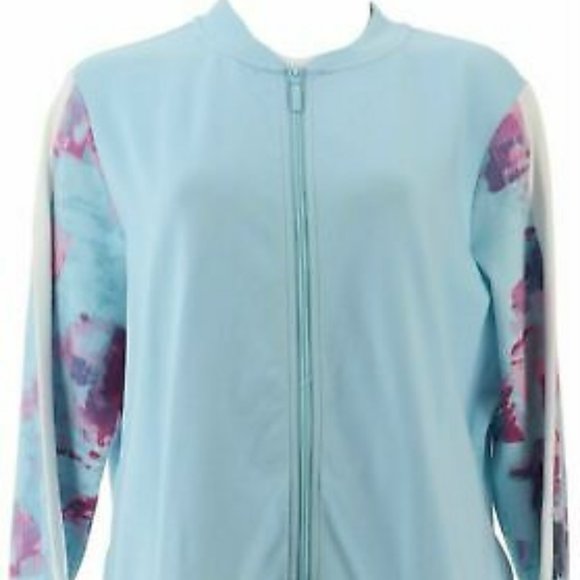 NWT DENIM & CO.‎ ACTIVE BOMBER JACKET XS BLUE CLOUD - Picture 2 of 11